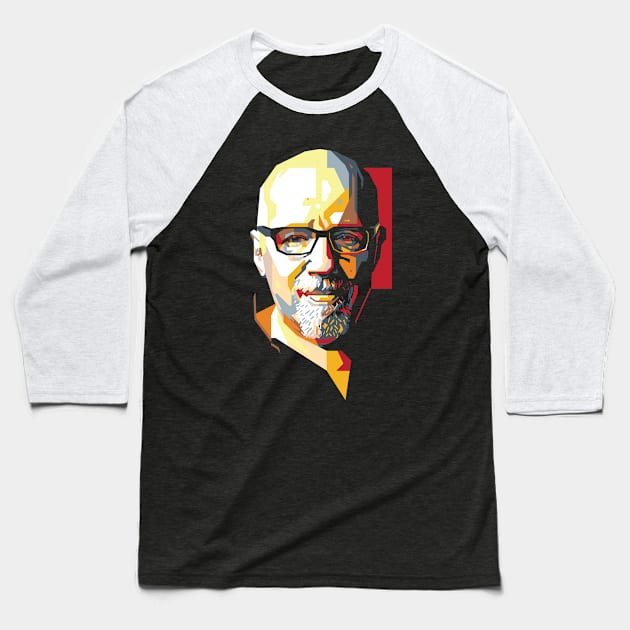 Paulo Coelho Baseball T-Shirt by difrats